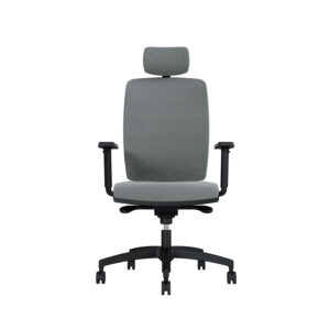 Bürodrehstuhl Cometa | Gepolsterte Rückenlehne | Tiefenverstellbarer Sitz | Mit Kopfstütze | Höhenverstellbare Armlehnen | Kunststofffußkreuz