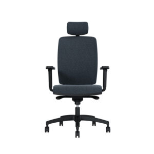 Bürodrehstuhl Cometa | Gepolsterte Rückenlehne | Tiefenverstellbarer Sitz | Mit Kopfstütze | Höhenverstellbare Armlehnen | Kunststofffußkreuz