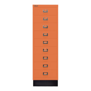 Schubladenschrank MultiDrawer™ | DIN A4, 9 Schubladen mit Sockel | Maße: H 940 x B 279 x T 380 mm