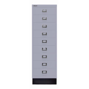 Schubladenschrank MultiDrawer™ | DIN A4, 9 Schubladen mit Sockel | Maße: H 940 x B 279 x T 380 mm