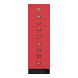 Schubladenschrank MultiDrawer™ | DIN A4, 9 Schubladen mit Sockel | Maße: H 940 x B 279 x T 380 mm