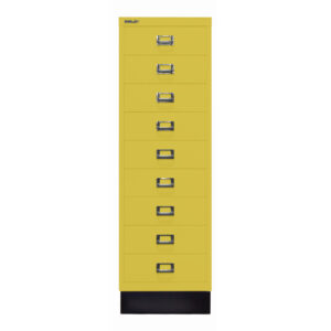 Schubladenschrank MultiDrawer™ | DIN A4, 9 Schubladen mit Sockel | Maße: H 940 x B 279 x T 380 mm