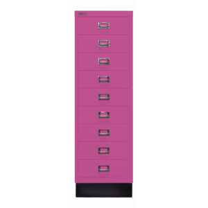 Schubladenschrank MultiDrawer™ | DIN A4, 9 Schubladen mit Sockel | Maße: H 940 x B 279 x T 380 mm