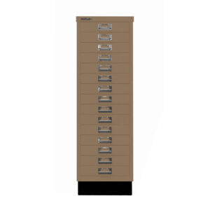 Schubladenschrank MultiDrawer™ | DIN A3, 15 Schubladen mit Sockel | Maße: H 940 x B 349 x T 432 mm