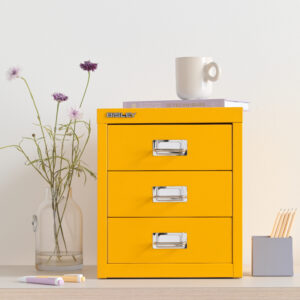 Schubladenschrank MultiDrawer™ | DIN A3, 15 Schubladen mit Sockel | Maße: H 940 x B 349 x T 432 mm