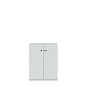 Flügeltürenschrank Pren | Mit Zylinderschloss | 2 Fachböden für 2,5 OH | H 1018 x B 800 x T 500 mm