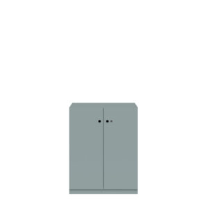 Flügeltürenschrank Pren | Mit Zylinderschloss | 2 Fachböden für 2,5 OH | H 1018 x B 800 x T 500 mm