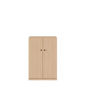 Flügeltürenschrank Pren | Mit Zylinderschloss | 2 Fachböden für 3 OH | H 1210 x B 800 x T 500 mm