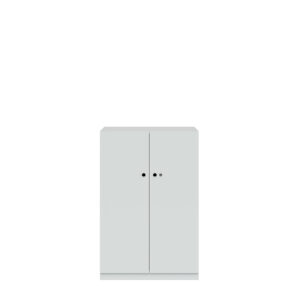 Flügeltürenschrank Pren | Mit Zylinderschloss | 2 Fachböden für 3 OH | H 1210 x B 800 x T 500 mm