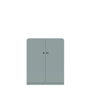 Flügeltürenschrank Pren | Mit mechanischem Zahlenkombinationsschloss | 2 Fachböden für 3 OH | H 1210 x B 1000 x T 500 mm