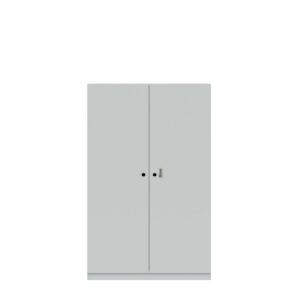 Flügeltürenschrank Pren | Mit mechanischem Zahlenkombinationsschloss | 3 Fachböden für 4 OH | H 1590 x B 1000 x T 500 mm