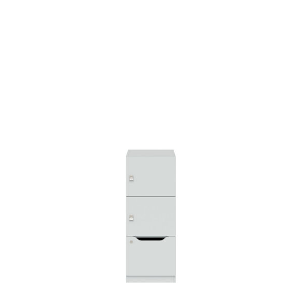 Lodge Pren | 2 Schließfächer und eine ergonomische Schublade | Mit Zylinderschloss | H 1018 x B 400 x T 500 mm