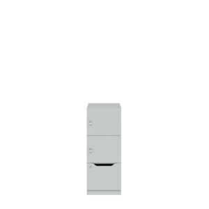 Lodge Pren | 2 Schließfächer und eine ergonomische Schublade | Mit Zylinderschloss | H 1018 x B 400 x T 500 mm