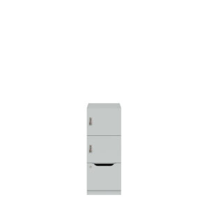 Lodge Pren | 2 Schließfächer und eine ergonomische Schublade | Mit mechanischem M2 Zahlenkombinationsschloss | H 1018 x B 400 x T 500 mm