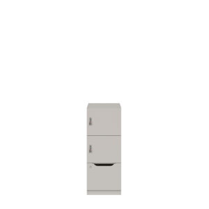 Lodge Pren | 2 Schließfächer und eine ergonomische Schublade | Mit mechanischem M2 Zahlenkombinationsschloss | H 1018 x B 400 x T 500 mm