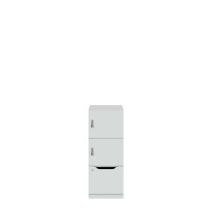 Lodge Pren | 2 Schließfächer und eine ergonomische Schublade | Mit mechanischem M3 Zahlenkombinationsschloss | H 1018 x B 400 x T 500 mm