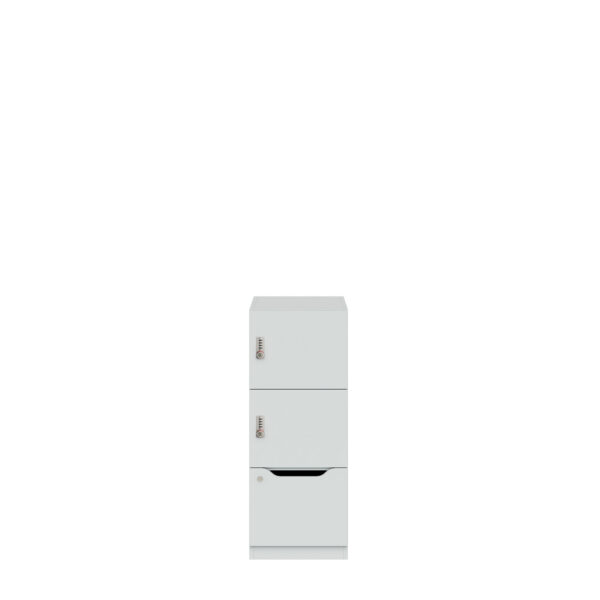 Lodge Pren | 2 Schließfächer und eine ergonomische Schublade | Mit mechanischem M3 Zahlenkombinationsschloss | H 1018 x B 400 x T 500 mm