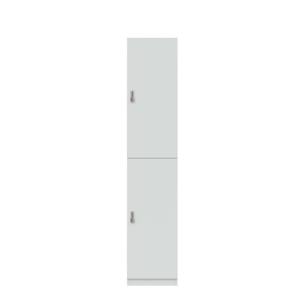 Lodge Pren | 2 Schließfächer mit jeweils einer Kleiderstange | Mit mechanischem M3 Zahlenkombinationsschloss | H 1970 x B 400 x T 500 mm