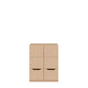 Lodge Pren | Mit 2 Abteilen mit je 2 Schließfächern übereinander und einer ergonomischen Schublade | Mit Zylinderschloss | H 1018 x B 800 x T 500 mm