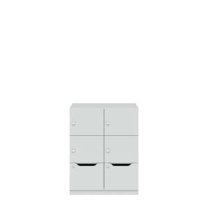Lodge Pren | Mit 2 Abteilen mit je 2 Schließfächern übereinander und einer ergonomischen Schublade | Mit Zylinderschloss | H 1018 x B 800 x T 500 mm