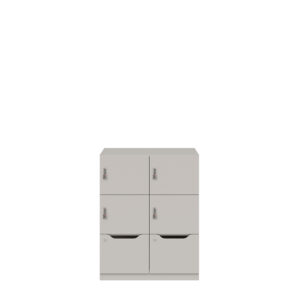 Lodge Pren | Mit 2 Abteilen mit je 2 Schließfächern übereinander und einer ergonomischen Schublade | Mit mechanischem M2 Zahlenkombinationsschloss | H 1018 x B 800 x T 500 mm