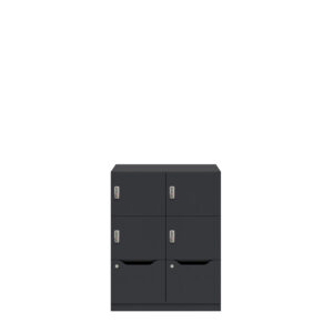 Lodge Pren | Mit 2 Abteilen mit je 2 Schließfächern übereinander und einer ergonomischen Schublade | Mit mechanischem M2 Zahlenkombinationsschloss | H 1018 x B 800 x T 500 mm