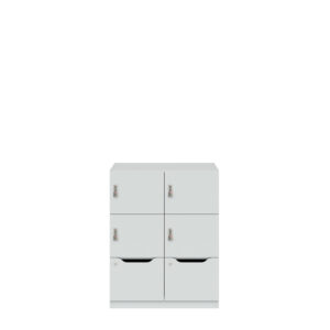Lodge Pren | Mit 2 Abteilen mit je 2 Schließfächern übereinander und einer ergonomischen Schublade| Mit mechanischem M3 Zahlenkombinationsschloss | H 1018 x B 800 x T 500 mm