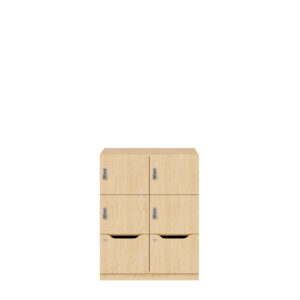 Lodge Pren | Mit 2 Abteilen mit je 2 Schließfächern übereinander und einer ergonomischen Schublade| Mit mechanischem M3 Zahlenkombinationsschloss | H 1018 x B 800 x T 500 mm