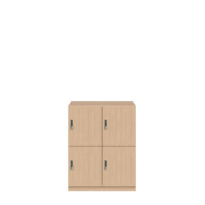 Lodge Pren | Mit 2 Abteilen mit je 2 Schließfächern übereinander| Mit digitalem Zahlenkombinationsschloss | H 1018 x B 800 x T 500 mm