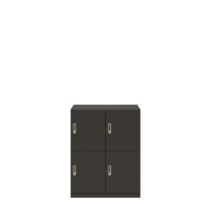 Lodge Pren | Mit 2 Abteilen mit je 2 Schließfächern übereinander| Mit digitalem Zahlenkombinationsschloss | H 1018 x B 800 x T 500 mm