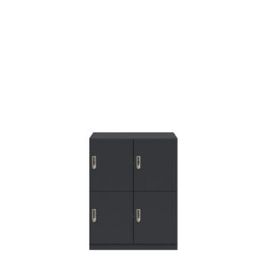 Lodge Pren | Mit 2 Abteilen mit je 2 Schließfächern übereinander| Mit digitalem Zahlenkombinationsschloss | H 1018 x B 800 x T 500 mm