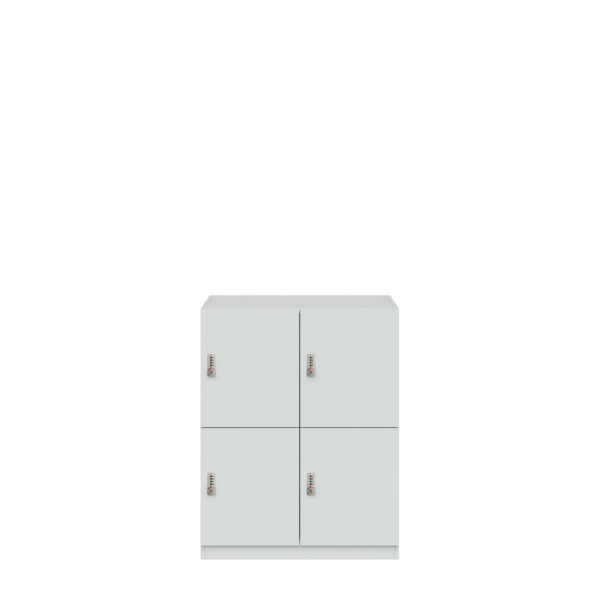 Lodge Pren | Mit 2 Abteilen mit je 2 Schließfächern übereinander| Mit mechanischem M2 Zahlenkombinationsschloss | H 1018 x B 800 x T 500 mm