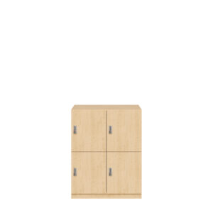 Lodge Pren | Mit 2 Abteilen mit je 2 Schließfächern übereinander| Mit mechanischem M2 Zahlenkombinationsschloss | H 1018 x B 800 x T 500 mm