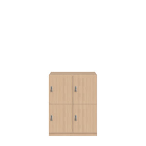 Lodge Pren | Mit 2 Abteilen mit je 2 Schließfächern übereinander| Mit mechanischem M3 Zahlenkombinationsschloss | H 1018 x B 800 x T 500 mm