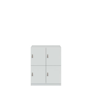 Lodge Pren | Mit 2 Abteilen mit je 2 Schließfächern übereinander| Mit mechanischem M3 Zahlenkombinationsschloss | H 1018 x B 800 x T 500 mm