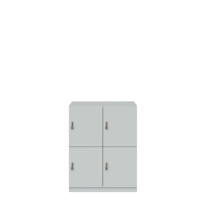Lodge Pren | Mit 2 Abteilen mit je 2 Schließfächern übereinander| Mit mechanischem M3 Zahlenkombinationsschloss | H 1018 x B 800 x T 500 mm