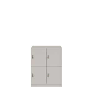 Lodge Pren | Mit 2 Abteilen mit je 2 Schließfächern übereinander| Mit mechanischem M3 Zahlenkombinationsschloss | H 1018 x B 800 x T 500 mm