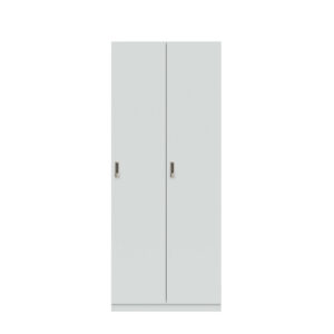 Lodge Pren | 2 Schließfächer nebeneinander mit jeweils 2 festen Fachböden und 1 Kleiderstange| Mit digitalem Zahlenkombinationsschloss | H 1970 x B 800 x T 500 mm
