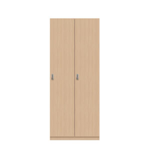 Lodge Pren | 2 Schließfächer nebeneinander mit jeweils 2 festen Fachböden und 1 Kleiderstange | Mit mechanischem M2 Zahlenkombinationsschloss | H 1970 x B 800 x T 500 mm