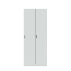 Lodge Pren | 2 Schließfächer nebeneinander mit jeweils 2 festen Fachböden und 1 Kleiderstange | Mit mechanischem M2 Zahlenkombinationsschloss | H 1970 x B 800 x T 500 mm