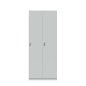 Lodge Pren | 2 Schließfächer nebeneinander mit jeweils 2 festen Fachböden und 1 Kleiderstange| Mit mechanischem M3 Zahlenkombinationsschloss | H 1970 x B 800 x T 500 mm