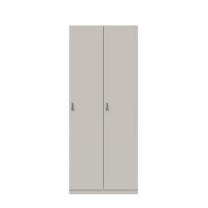 Lodge Pren | 2 Schließfächer nebeneinander mit jeweils 2 festen Fachböden und 1 Kleiderstange| Mit mechanischem M3 Zahlenkombinationsschloss | H 1970 x B 800 x T 500 mm