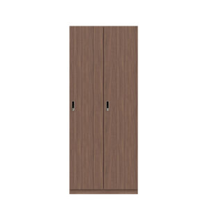 Lodge Pren | 2 Schließfächer nebeneinander mit jeweils 2 festen Fachböden und 1 Kleiderstange| Mit RFID Schloss | H 1970 x B 800 x T 500 mm