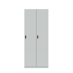 Lodge Pren | 2 Schließfächer nebeneinander mit jeweils 2 festen Fachböden und 1 Kleiderstange| Mit RFID Schloss | H 1970 x B 800 x T 500 mm