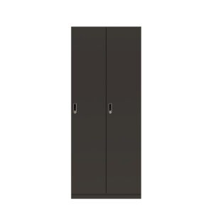 Lodge Pren | 2 Schließfächer nebeneinander mit jeweils 2 festen Fachböden und 1 Kleiderstange| Mit RFID Schloss | H 1970 x B 800 x T 500 mm