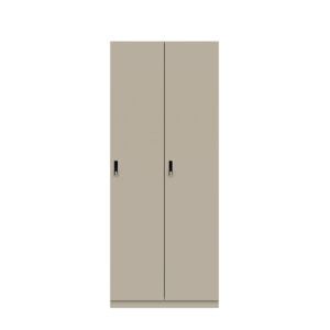 Lodge Pren | 2 Schließfächer nebeneinander mit jeweils 2 festen Fachböden und 1 Kleiderstange| Mit RFID Schloss | H 1970 x B 800 x T 500 mm