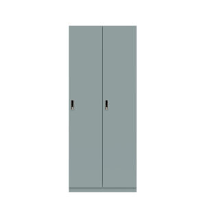 Lodge Pren | 2 Schließfächer nebeneinander mit jeweils 2 festen Fachböden und 1 Kleiderstange| Mit RFID Schloss | H 1970 x B 800 x T 500 mm