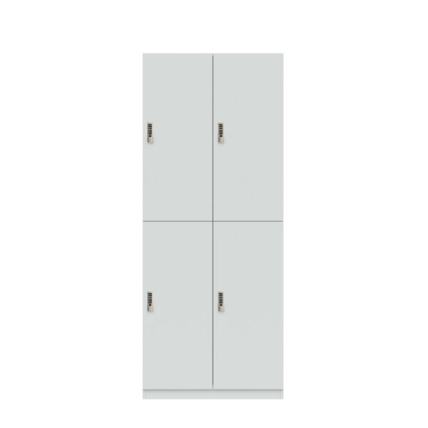 Lodge Pren | Mit 2 Abteilen mit je 2 Schließfächern übereinander mit jeweils einer Kleiderstange| Mit digitalem Zahlenkombinationsschloss | H 1970 x B 800 x T 500 mm