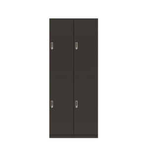 Lodge Pren | Mit 2 Abteilen mit je 2 Schließfächern übereinander mit jeweils einer Kleiderstange| Mit digitalem Zahlenkombinationsschloss | H 1970 x B 800 x T 500 mm