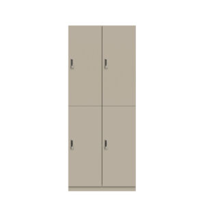 Lodge Pren | Mit 2 Abteilen mit je 2 Schließfächern übereinander mit jeweils einer Kleiderstange| Mit digitalem Zahlenkombinationsschloss | H 1970 x B 800 x T 500 mm